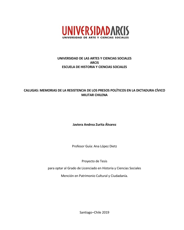 Calugas: memorias de la resistencia de los presos políticos en la dictadura cívico militar chilena