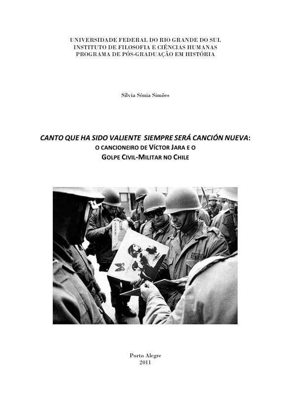 Canto que ha sido valiente siempre será canción nueva: O cancioneiro de Víctor Jara E O Golpe Civil- Militar no Chile