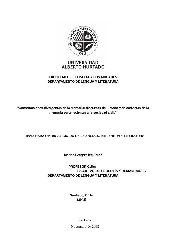 Construcciones divergentes de la memoria: discursos del Estado y de activistas de la memoria pertenecientes a la sociedad civil
