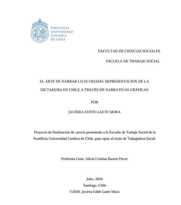El arte de narrar lo olvidado: representación de la dictadura a través de narrativas gráficas