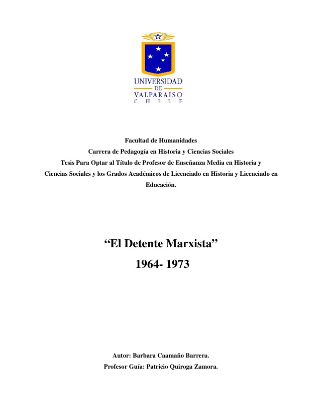 El Detente Marxista 1964-1973